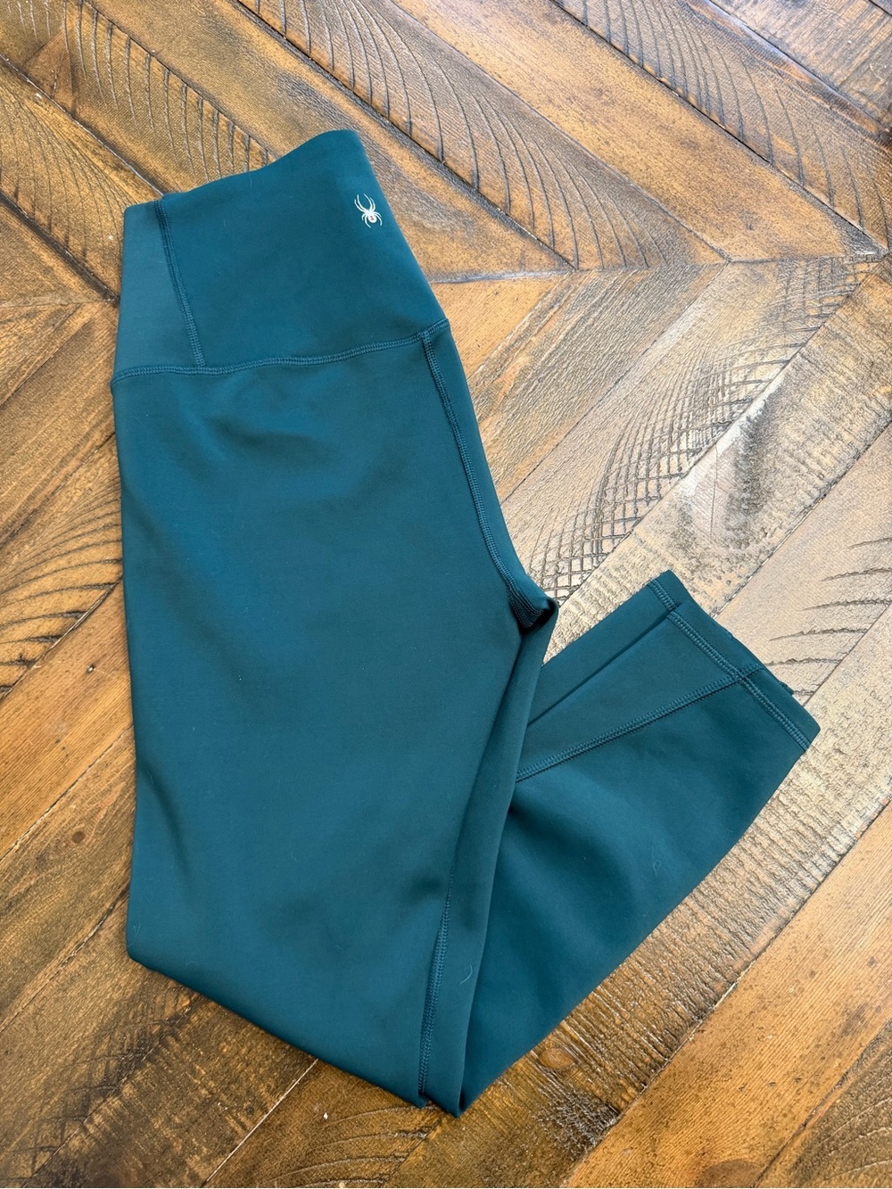 Spyder Women's High-Rise Leggings in Deep Teal Green - Picture 4 of 5